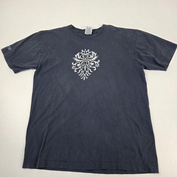 Vintage 90s Y2K Tommy Hilfiger Tribal Distressed T-Shirt Mens Large Sun Fade - Picture 1 of 9